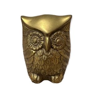 MCM Leonard Solid Brass Mini Owl Figurine
